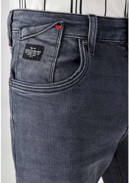041 Danny Slim Fit Düşük Bel Dar Paça Erkek Siyah Jean Pantolon