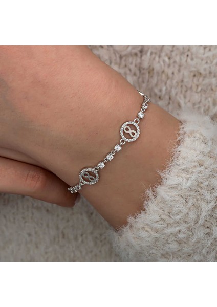 Gümüş Halka İçinde Sonsuzluk Kadın Bileklik fiyatları