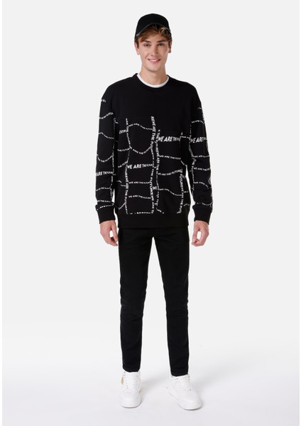 Siyah Erkek Sweatshirt