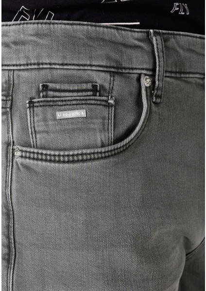 044 Karl Straight Fit Düşük Bel Düz Paça Erkek Gri Jean Pantolon