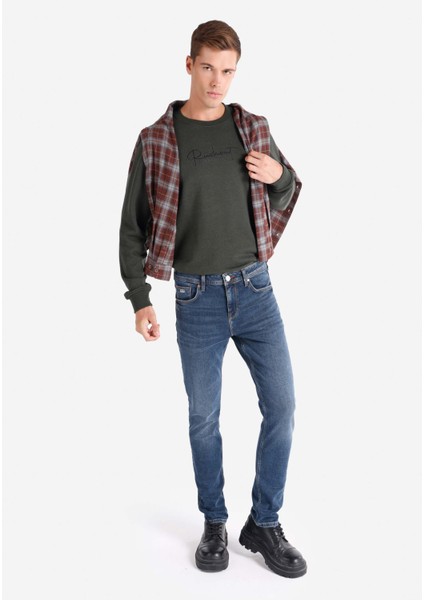 044 Karl Straight Fit Düşük Bel Düz Paça Erkek Lacivert Jean Pantolon
