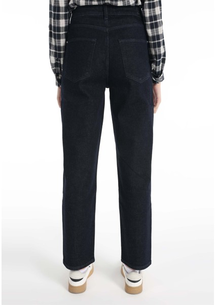 884 Lauren Straight Fit Yüksel Bel Düz Paça Kadın Denim Jean Pantolon