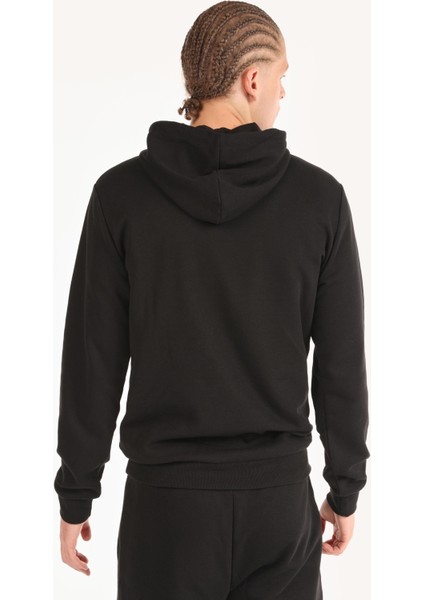 Regular Fit Erkek Siyah Sweatshirt