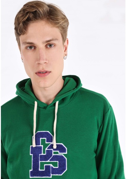 Regular Fit Erkek Yeşil Sweatshirt