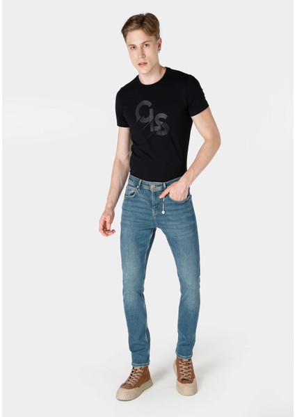 044 Karl Straight Fit Düşük Bel Düz Paça Erkek Yeşil Jean Pantolon