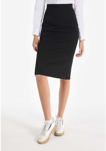 Slim Fit Kadın Siyah Etek fırsatları