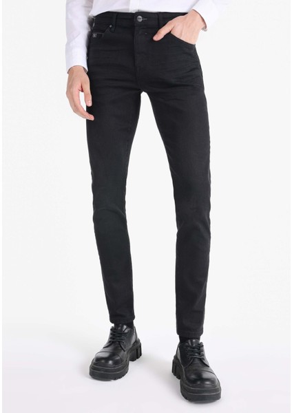 Slim Fit Düşük Bel Dar Paça Erkek Siyah Jean Pantolon fırsatları