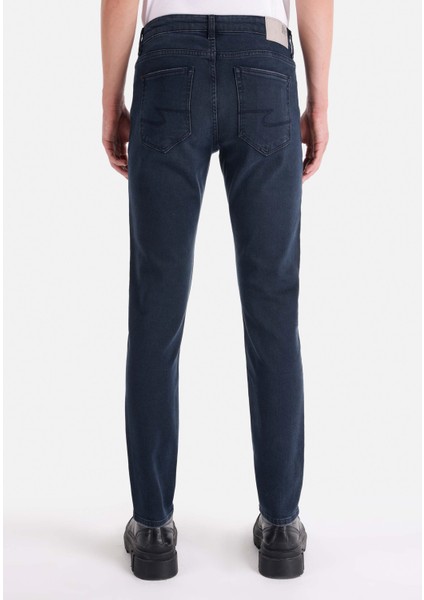 041 Danny Slim Fit Düşük Bel Dar Paça Erkek Koyu Mavi Jean Pantolon