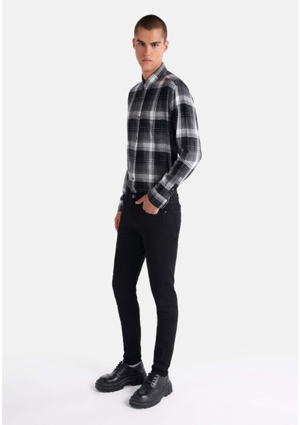 Skinny Fit Düşük Bel Dar Paça Erkek Siyah Jean Pantolon modelleri