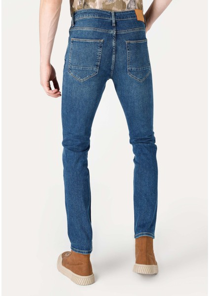 044 Karl Straight Fit Düşük Bel Düz Paça Erkek Mavi Jean Pantolon