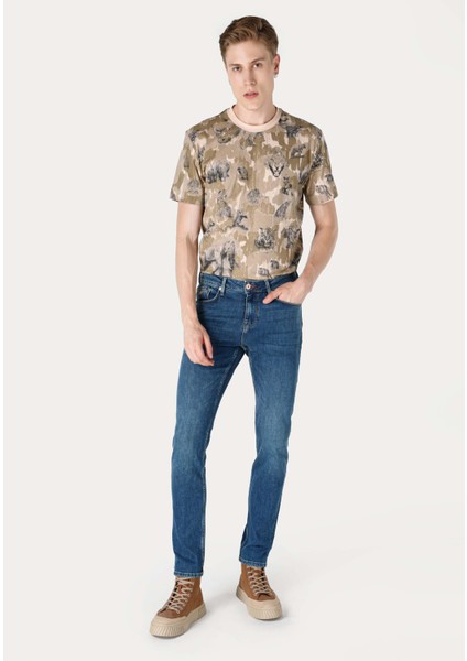 044 Karl Straight Fit Düşük Bel Düz Paça Erkek Mavi Jean Pantolon