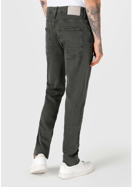 044 Karl Straight Fit Erkek Siyah Jean Pantolon