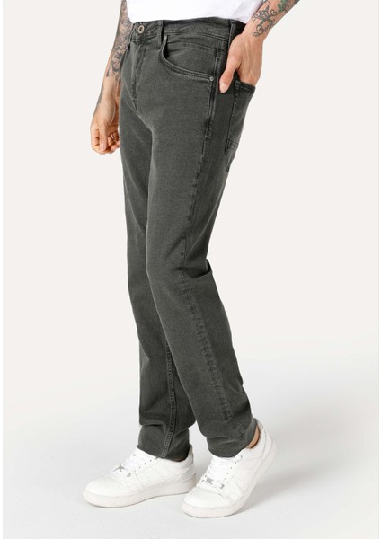 044 Karl Straight Fit Erkek Siyah Jean Pantolon