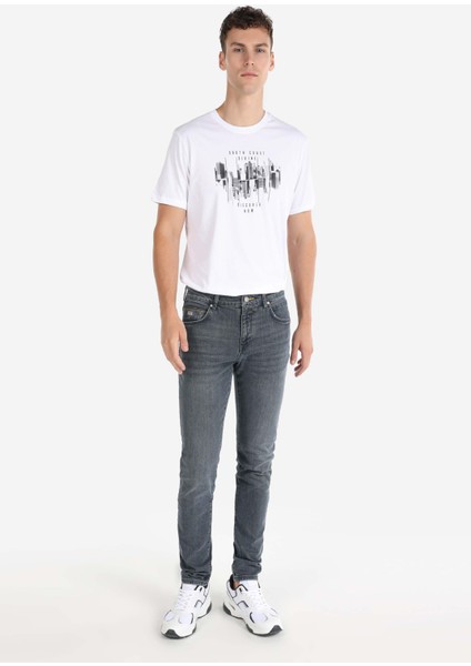 041 Danny Slim Fit Düşük Bel Dar Paça Erkek Koyu Mavi Jean Pantolon