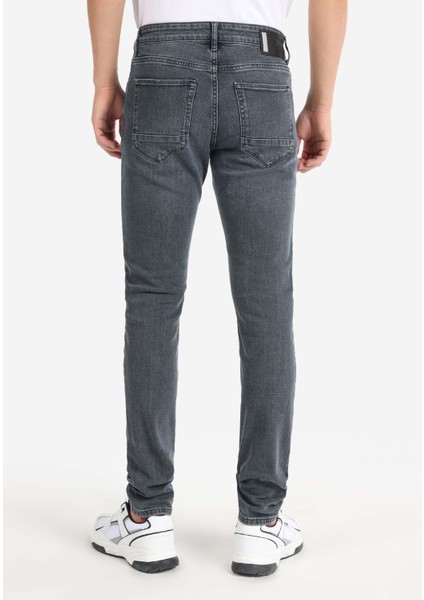 041 Danny Slim Fit Düşük Bel Dar Paça Erkek Koyu Mavi Jean Pantolon
