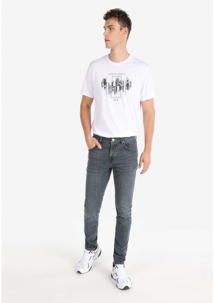 041 Danny Slim Fit Düşük Bel Dar Paça Erkek Koyu Mavi Jean Pantolon
