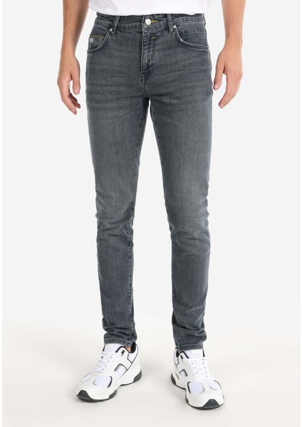 041 Danny Slim Fit Düşük Bel Dar Paça Erkek Koyu Mavi Jean Pantolon