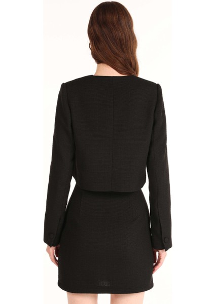 Regular Fit Kadın Siyah Ceket Cl1065871