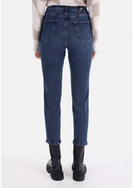 891 Maya Slim Fit Orta Bel Daralan Paça Kadın Mavi Jean Pantolon