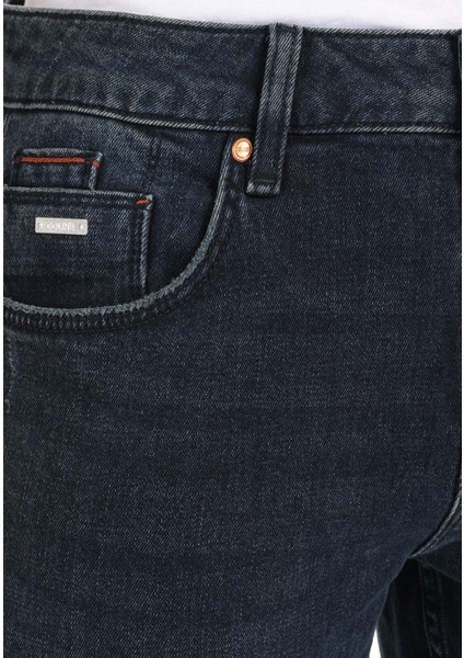 Straight Fit Orta Bel Düz Paça Erkek Lacivert Jean Pantolon indirimleri