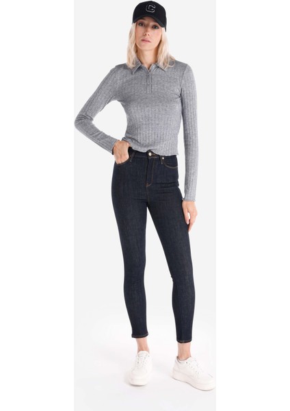 760 Diana Süper Slim Fit Yüksek Bel Dar Paça Mavi Kadın Pantolon