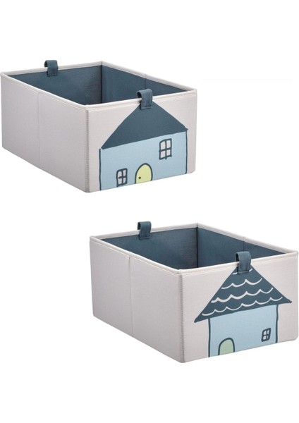 2 Parça Çocuk Odası Düzenleyici Kutu Seti 26 x 37 x 17 cm Ikea 2'li Set Düzenleme Saklama Kutusu