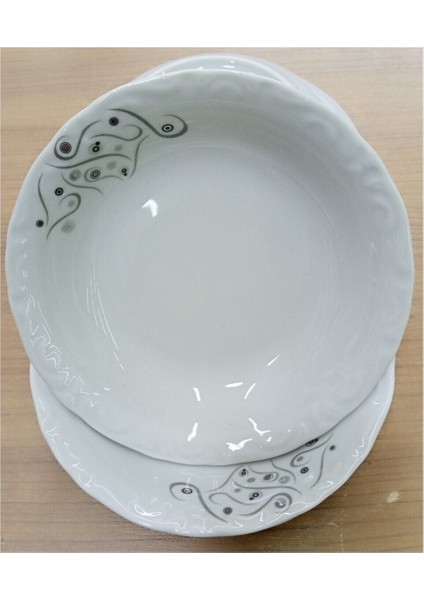 6'lı Porselen Çerezlik Seti, 13 cm, Beyaz, Şık ve kullanışlı küçük tabaklar