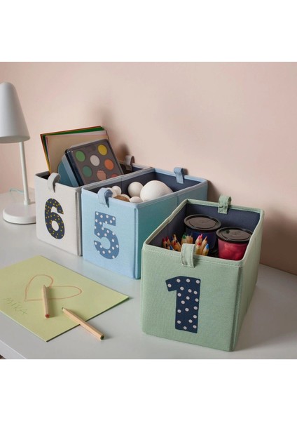 6 Parça Çocuk Odası Düzenleyici Kutu Seti 17 x 27 x 17 cm Ikea 6'lı Set Saklama Kutusu Düzenleme