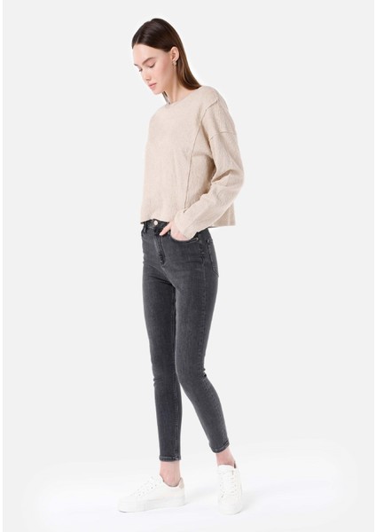 760 Dıana Skinny Fit Yüksel Bel Dar Paça Kadın Siyah Jean Pantolon