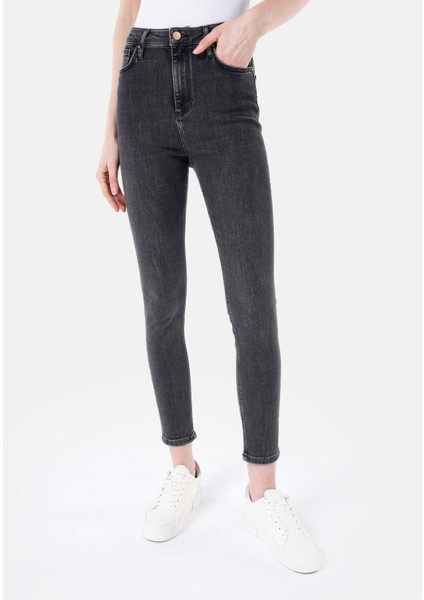 760 Dıana Skinny Fit Yüksel Bel Dar Paça Kadın Siyah Jean Pantolon