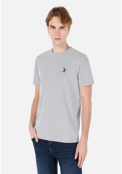 Regular Fit Yuvarlak Yaka Erkek Beyaz Kısa Kol Tişört Cl1067720