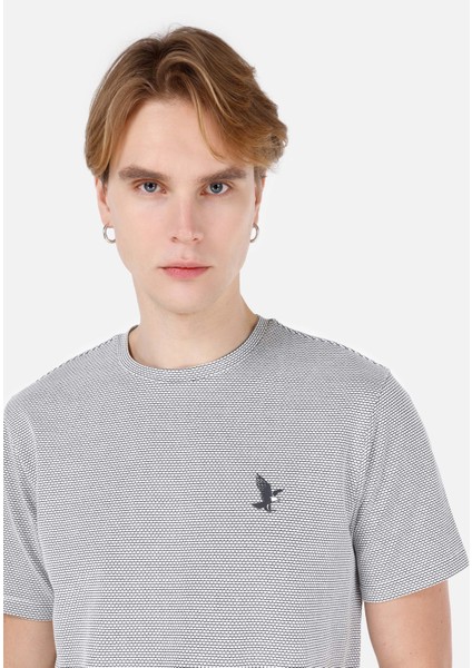 Regular Fit Yuvarlak Yaka Erkek Beyaz Kısa Kol Tişört Cl1067720
