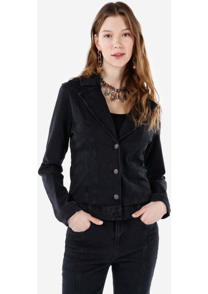 Regular Fit Kadın Mavi Ceket Cl1067249
