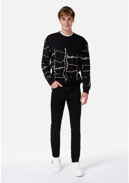 Regular Fit Bisiklet Yaka Gri Erkek Kazak