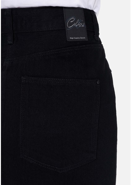 Regular Fit Düz Paça Koyu Mavi Kadın Etek