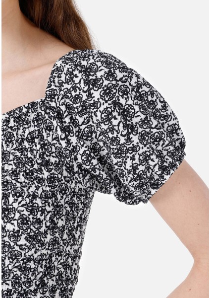 Slim Fit V Yaka Kadın Siyah Karpuz Tişört Cl1067922 indirimleri