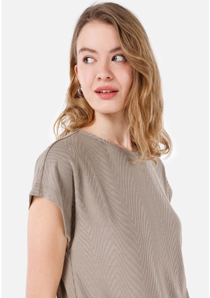 Regular Fit Yuvarlak Yaka Kadın Kısa Kol Tişört Cl1067942