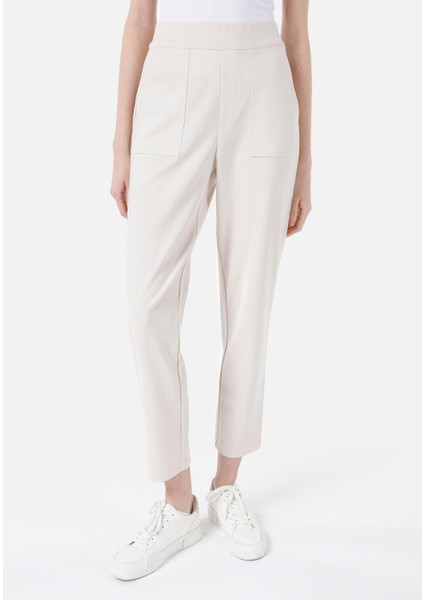 Regular Fit Orta Bel Kadın Ekru Eşofman Altı Cl1068104