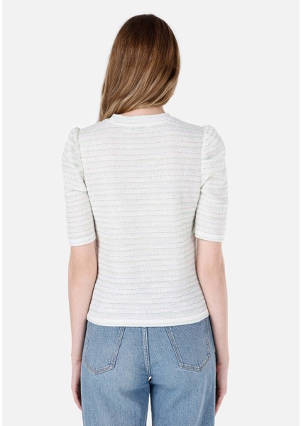 Regular Fit Yuvarlak Yaka Kadın Beyaz Kısa Kol Tişört Cl1068089 fiyatları