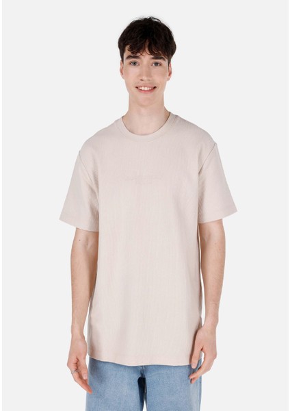 Bej Erkek Tshirt K.kol