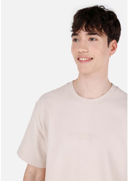 Bej Erkek Tshirt K.kol