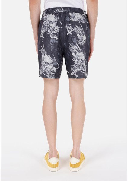 Slim Fit Erkek Siyah Deniz Şortu fiyatları