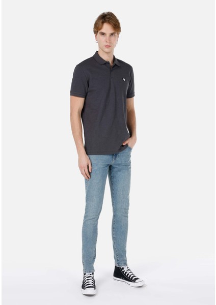 041 Danny Slim Fit Düşük Bel Dar Paça Erkek Mavi Jean Pantolon Cl1068542