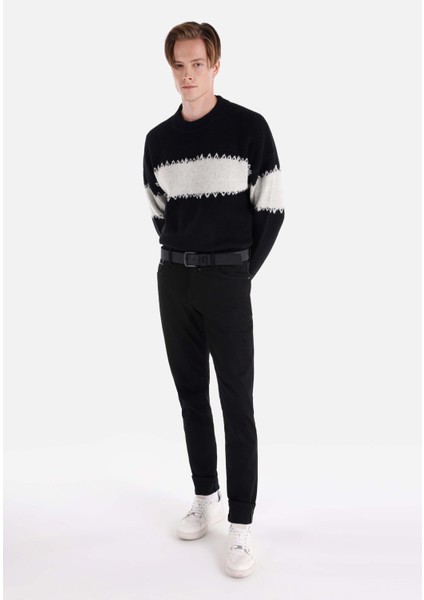 041 Danny Slim Fit Düşük Bel Dar Paça Erkek Siyah Jean Pantolon