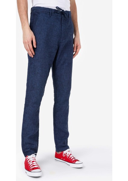 Normal Kesim Orta Bel Düz Paça Lacivert Erkek Pantolon CL1068760