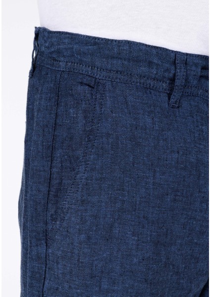 Normal Kesim Orta Bel Düz Paça Lacivert Erkek Pantolon CL1068760