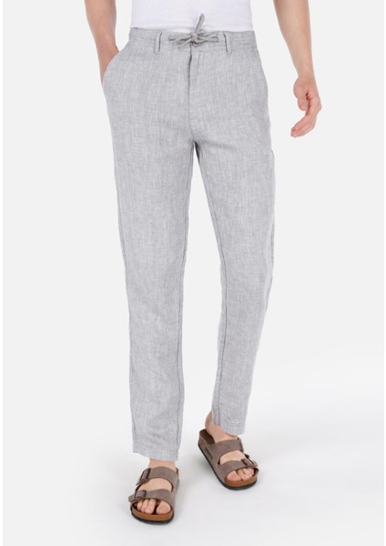 Regular Fit Orta Bel Düz Paça Erkek Gri Pantolon Cl1068760