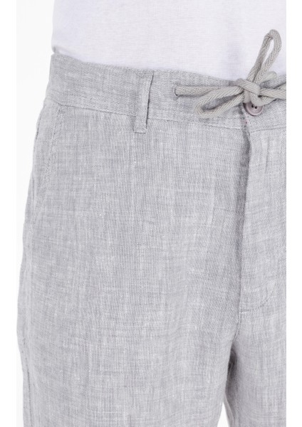 Regular Fit Orta Bel Düz Paça Erkek Gri Pantolon Cl1068760