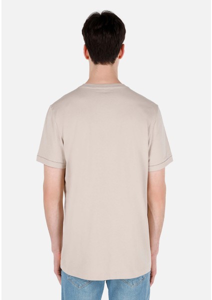 Bej Erkek Tshirt K.kol