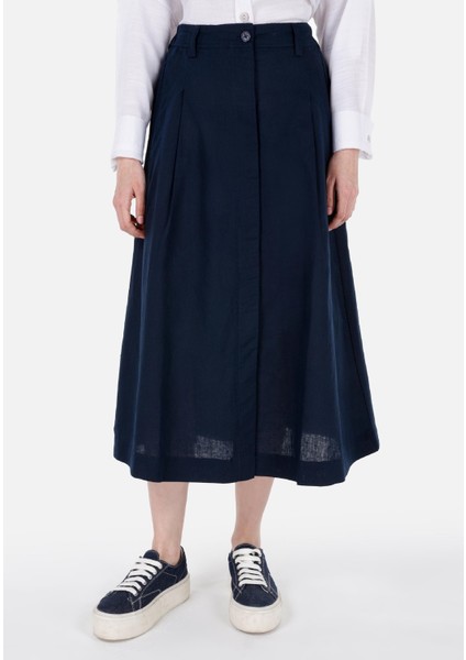Midi Skirt Kadın Lacivert Etek Cl1068921